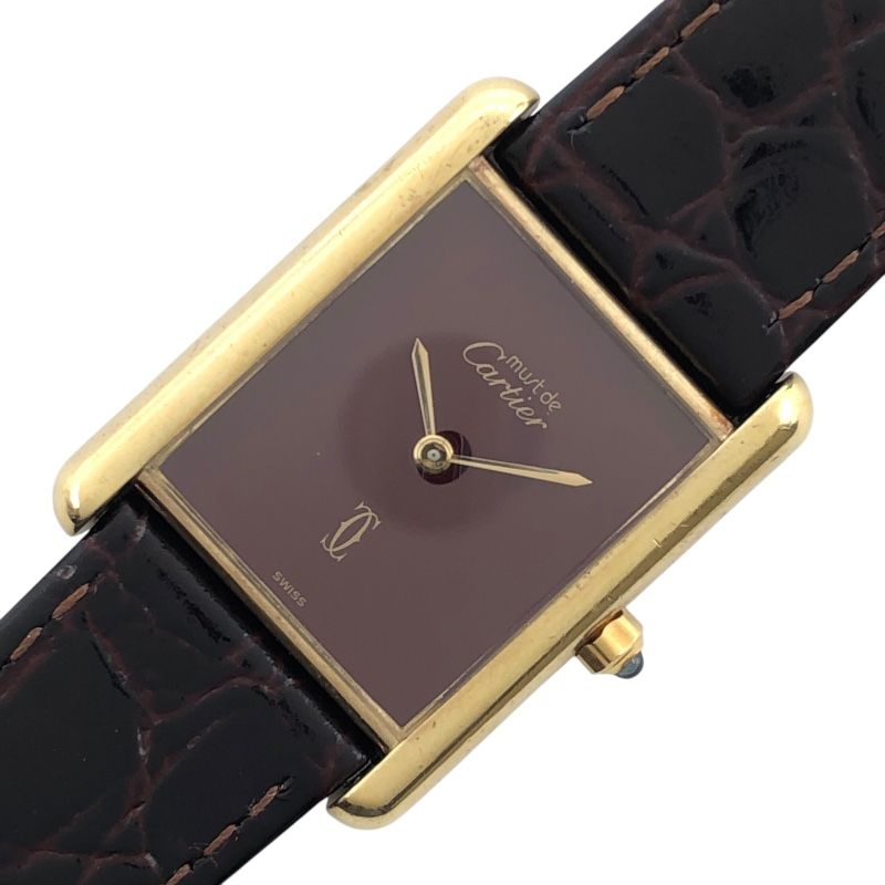 カルティエ Cartier マストタンク ヴェルメイユ 681006 ゴールド SV|GF クオーツ ユニセックス 腕時計