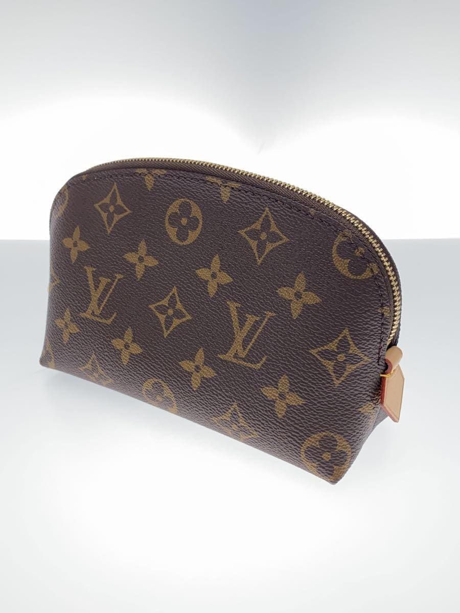 LOUIS VUITTON ポシェット・コスメティックPM_モノグラム・キャンバス_BRW M47515 ポーチ PVC ブラウン - メルカリ