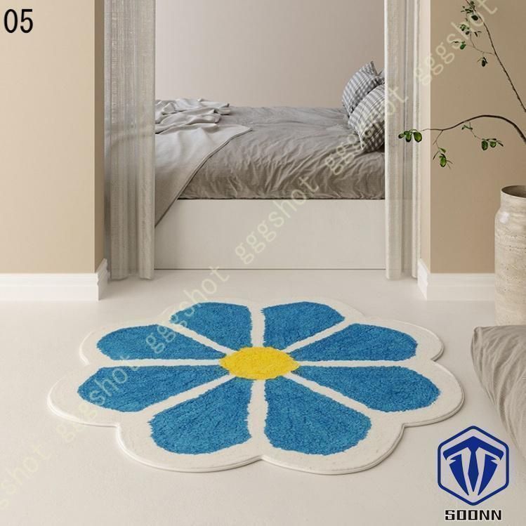 円形 洗えるラグマット