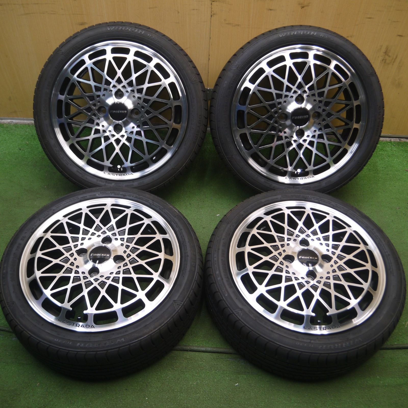送料無料* バリ溝！21年！9.5分以上☆LA STRADA FOOCKER 165/50R15 