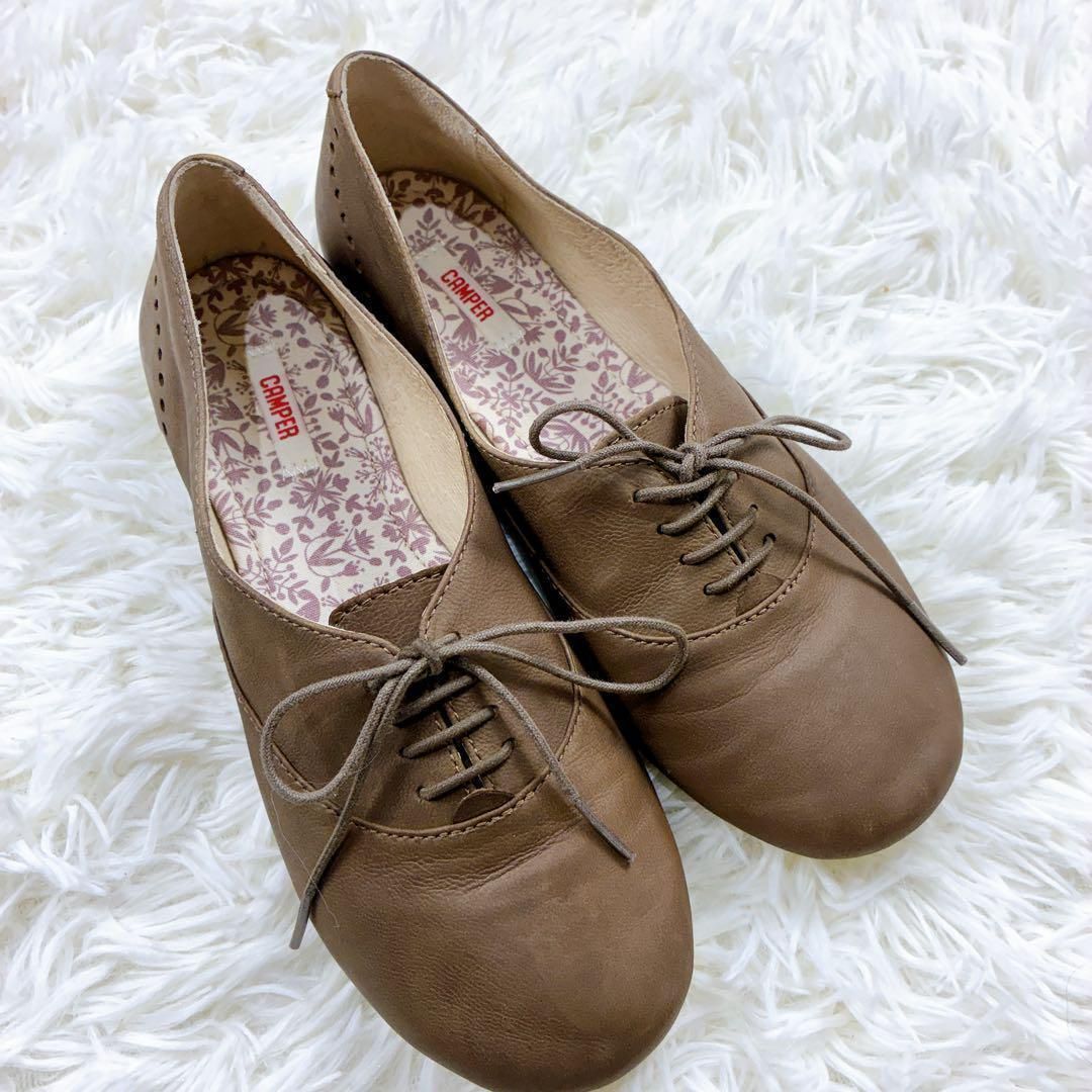 カンペール ペウカミ 37 本革 フラットシューズ スリッポン レザー