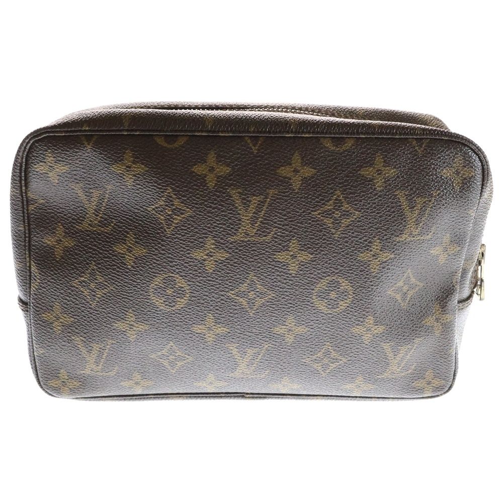 LOUIS VUITTON ルイヴィトン トゥルーストワレット23 モノグラム PVC ポーチ クラッチバッグ ゴールド金具 ブラウン M47524