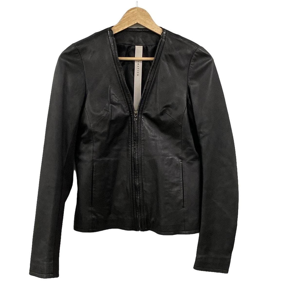 ESTNATION エストネーション ブルゾン サイズ38 M レディース 黒 春 秋物|レザー