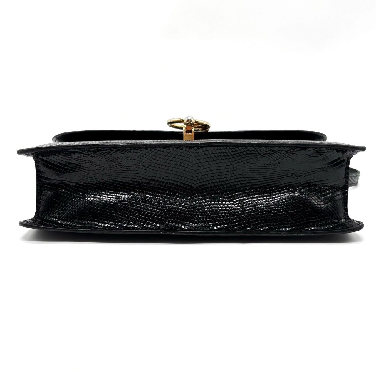 ☆GUCCI☆オールドグッチ ショルダーバッグ 黒 レザー ゴールド