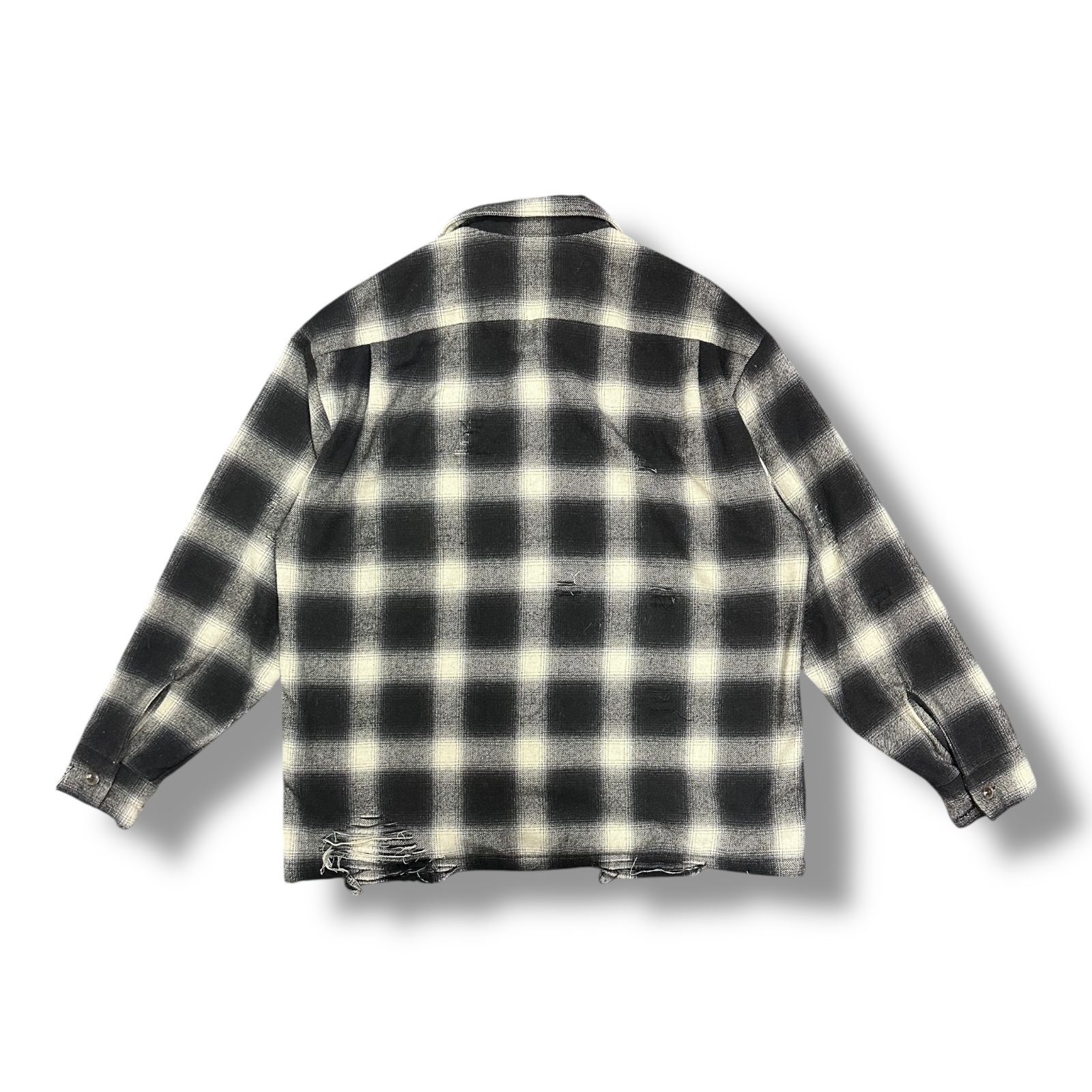 McGREGOR 久遠×hxcyyd ダメージ オンブレチェックシャツ M McGREGOR 久遠×hxcyyd ダメージオンブレチェックシャツ 【公式通販】
