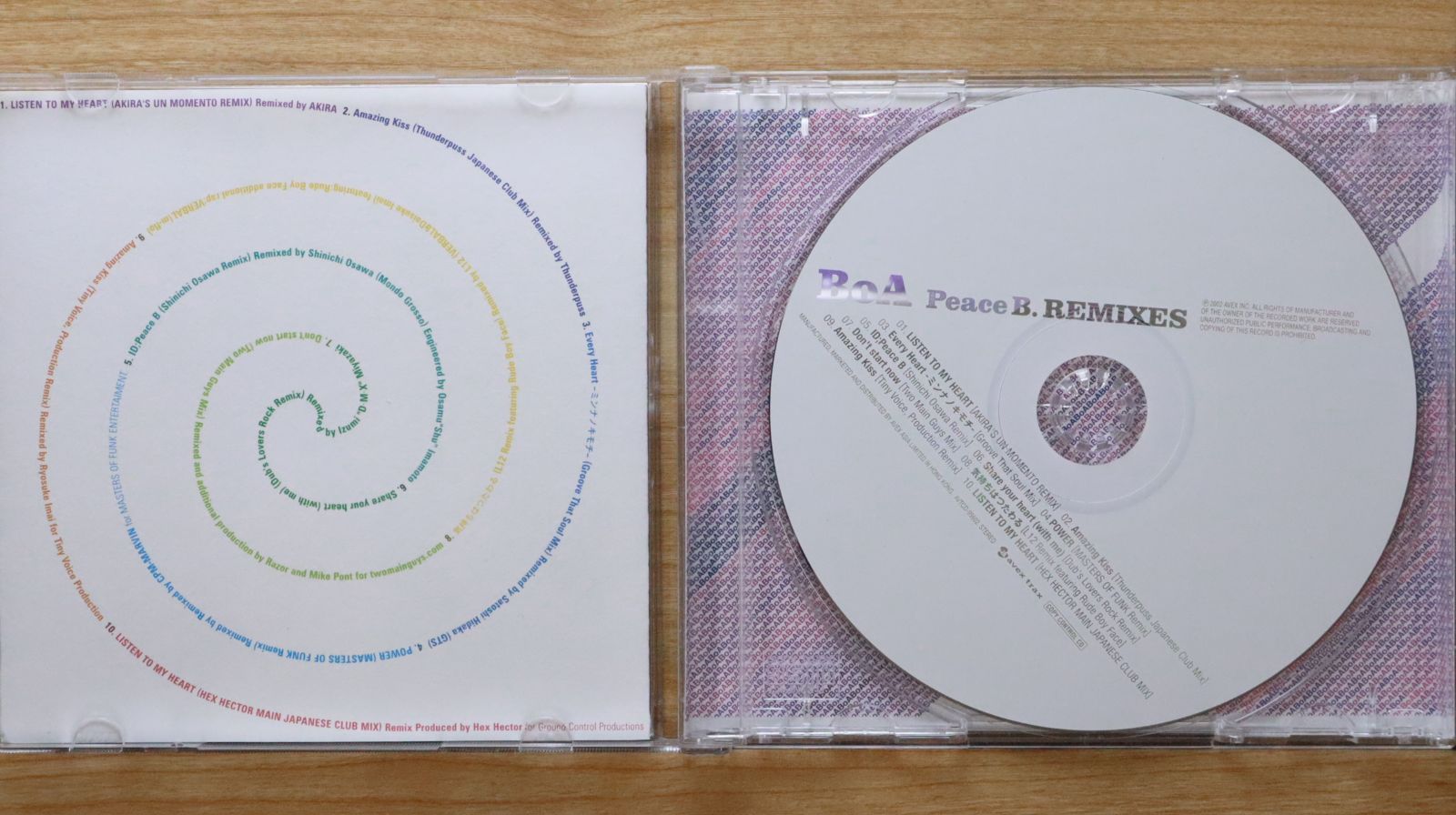 中古CD☆ボア/BoA□ Peace B. Remixes 【AVTCD95602/+++++++X50429
