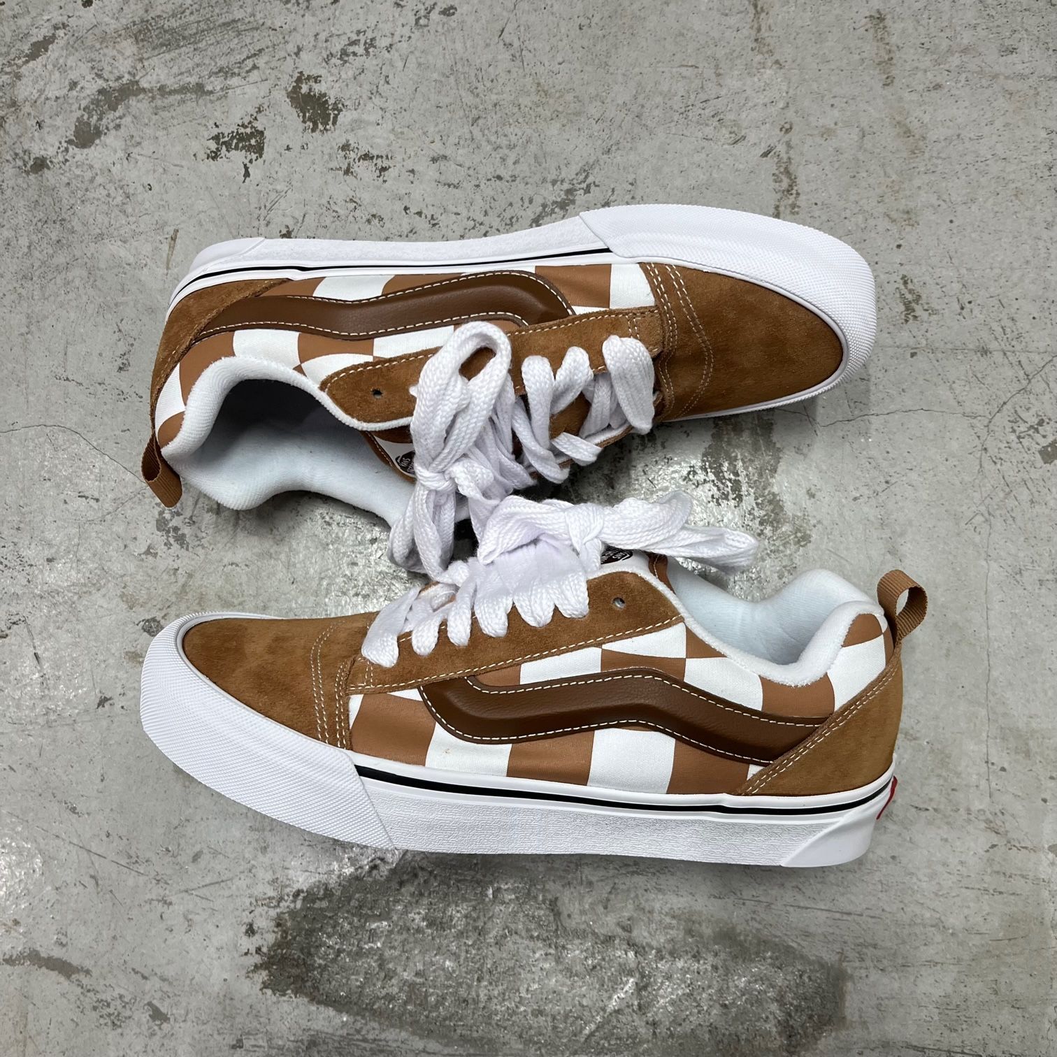新品 VANS KNU SKOOL MEGA CHK BROWN 667498-0001 VN000CRPBRO 