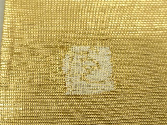 平和屋着物○西陣図案家 徳田義三 太鼓柄袋帯 正倉院花菱文 金銀糸  