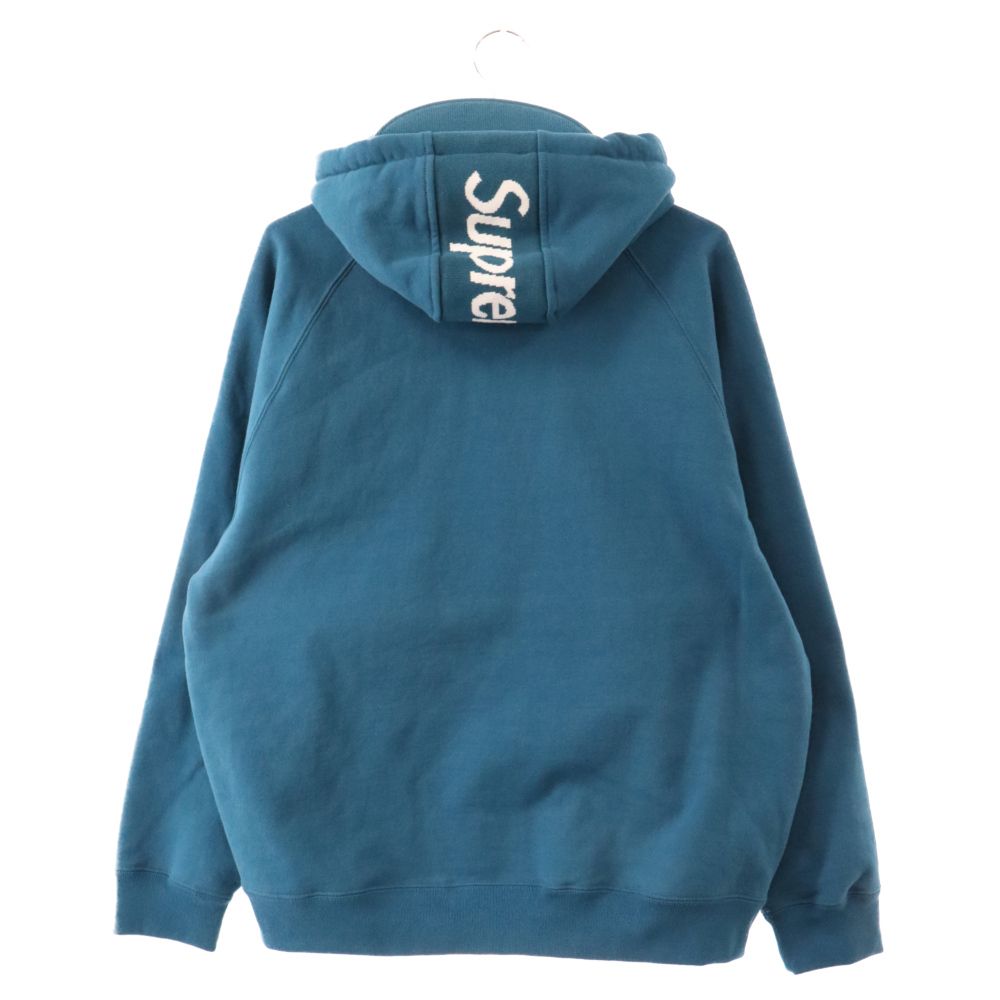 SUPREME (シュプリーム) 22AW Brim Zip Up Hooded Sweatshirt ブリム ジップアップ スモールボックスロゴ  スウェットプルオーバー パーカー フーディ ブルー - メルカリ