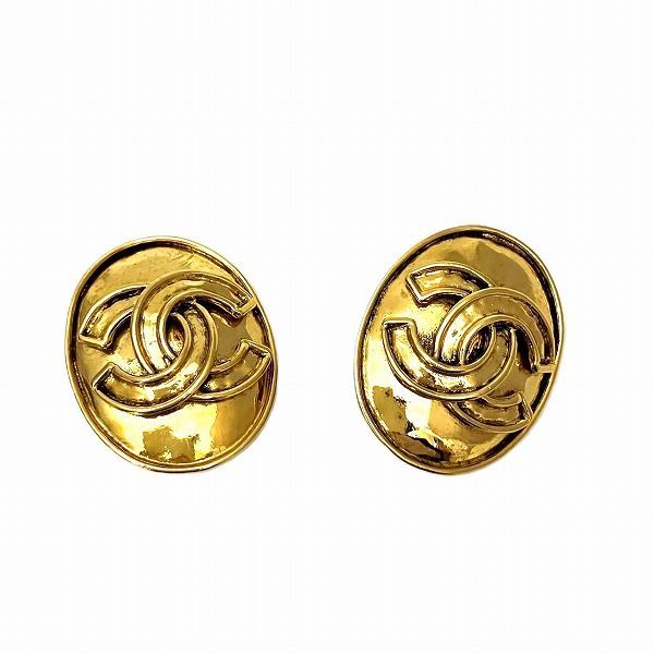 シャネル CHANEL ココマーク ゴールド オーバル ブランド小物 イヤリング レディース