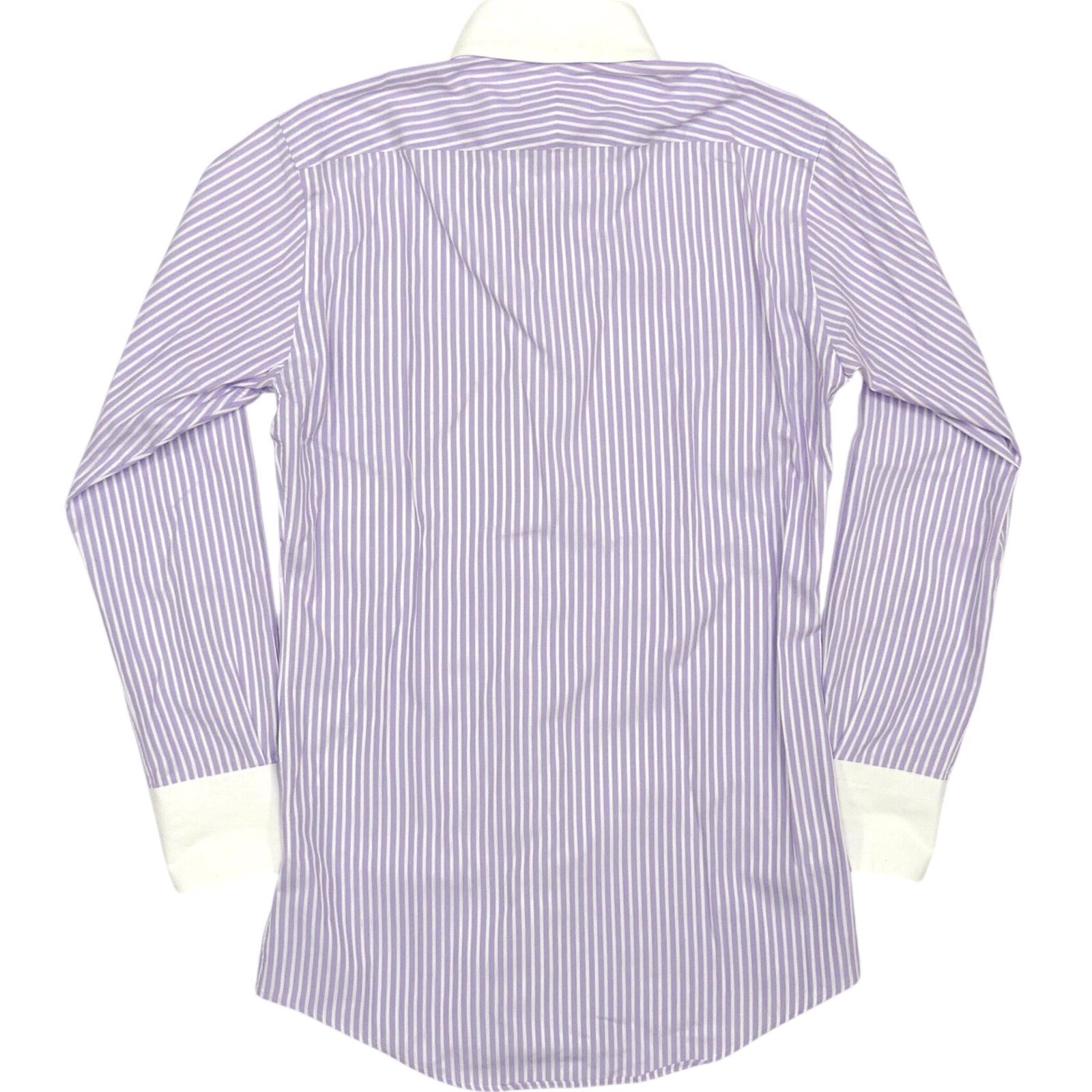 美品BURBERRY BLACK LABEL BDクレリックストライプシャツ バーバリー