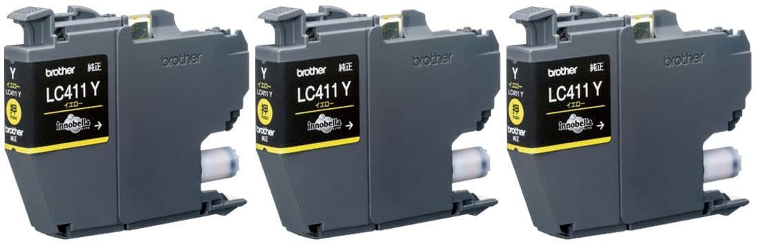 【人気商品】ブラザー工業 LC411Y 純正 インクカートリッジ（ イエロー ）3本セット