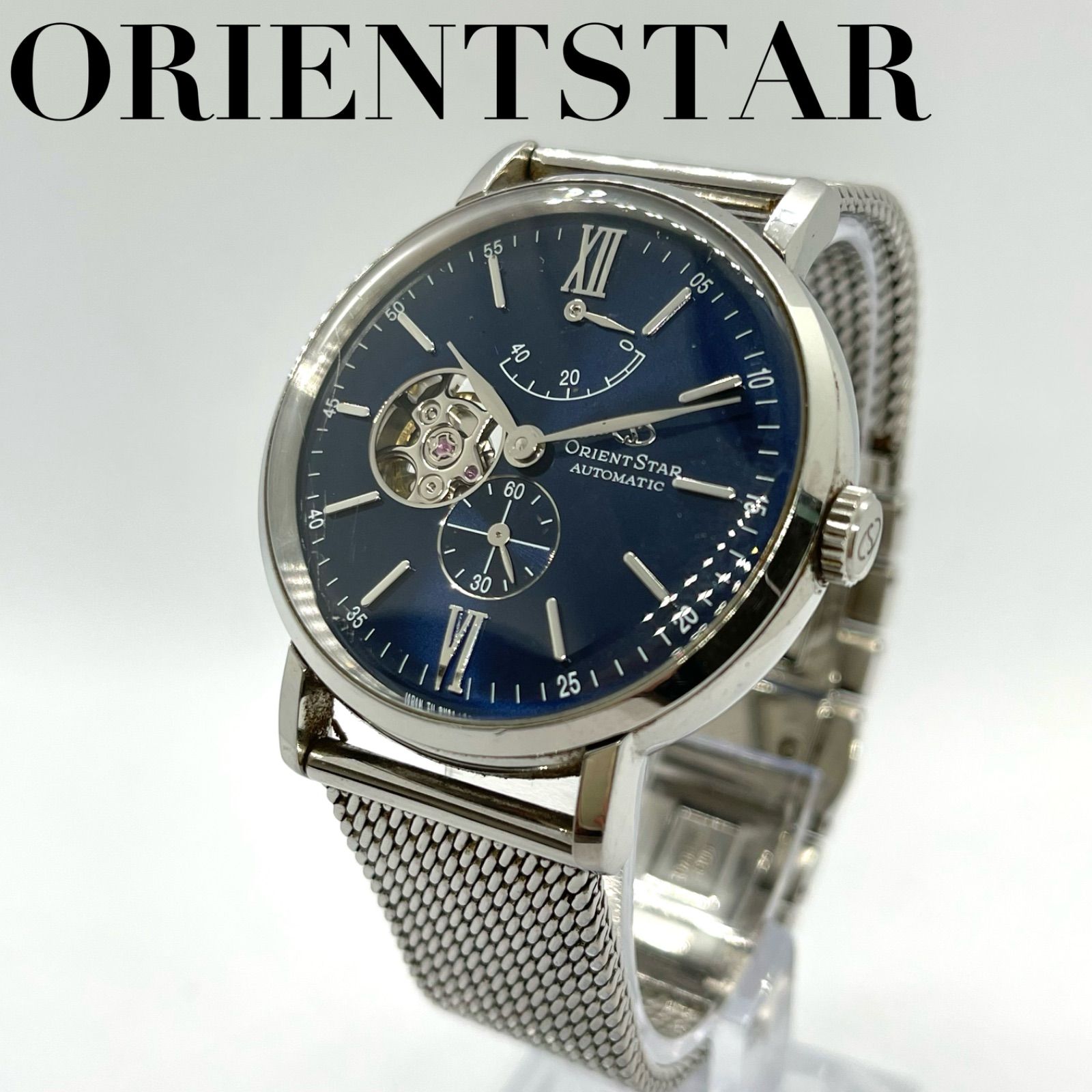 ORIENTSTAR オリエントスター 自動巻き 裏スケルトン ネイビー メンズ ...