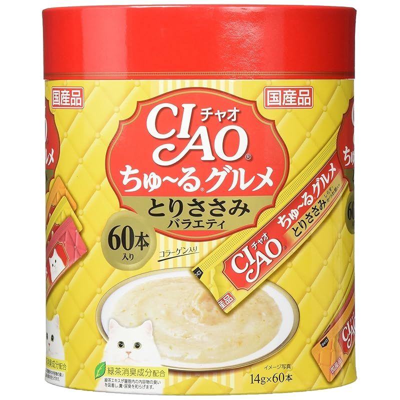 チャオ(CIAO)ちゅ～るグルメとりささみバラエティ60本