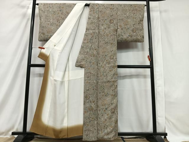 平和屋着物○上質な小紋 草木文 正絹 逸品 CAAX5703gh