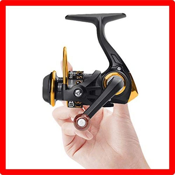 スピニングリール 5.2:1 ギア比 黒