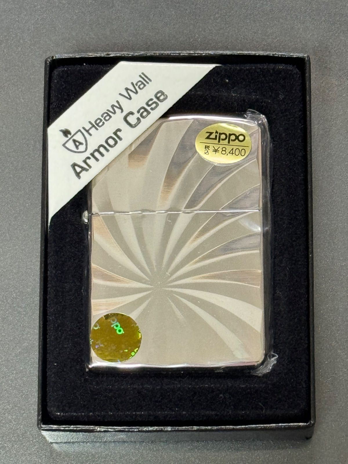 zippo 両面特殊刻印 シルバー アーマー Heavy Wall Armor Case 初期型 2007年製 silver 特殊加工品 デットストック ケース 保証書