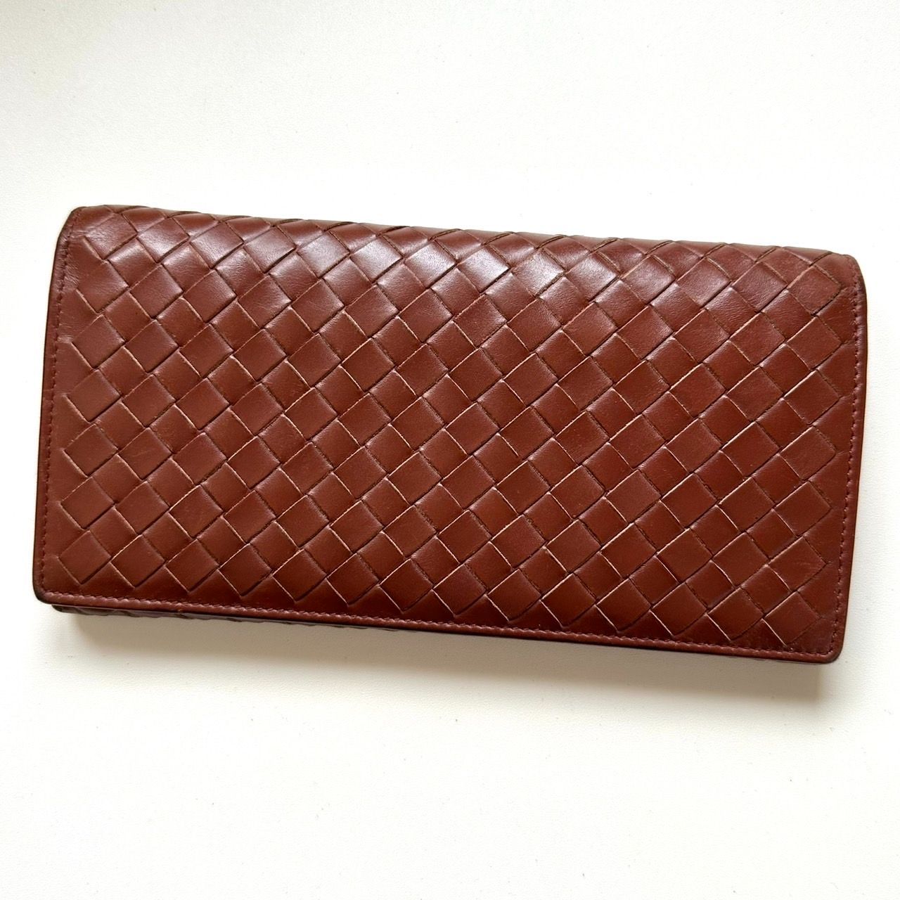ボッテガヴェネタ BOTTEGA VENETA 長財布 イントレチャート ブラウン系
