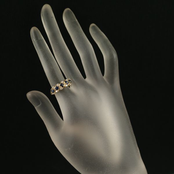 サファイア ダイヤモンド リング 11号 美品 ミキモト サファイア 0.98ct ダイヤ ダイヤモンド 0.22ct リング
