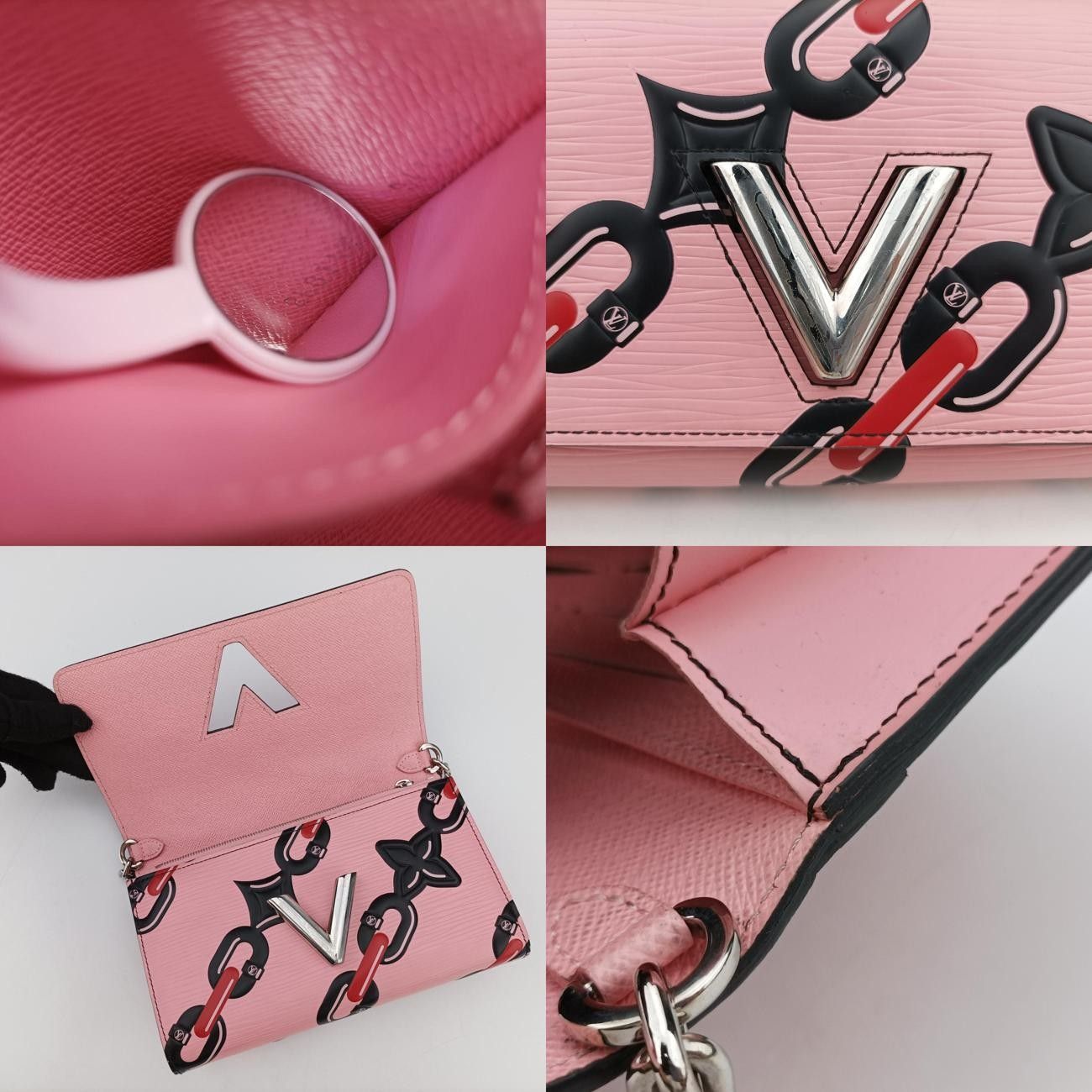 ルイヴィトンLouis Vuittonポルトフォイユ ツイストピンクXレッドXブラックエピM67227SP0176 DECORATOM_COM_BR