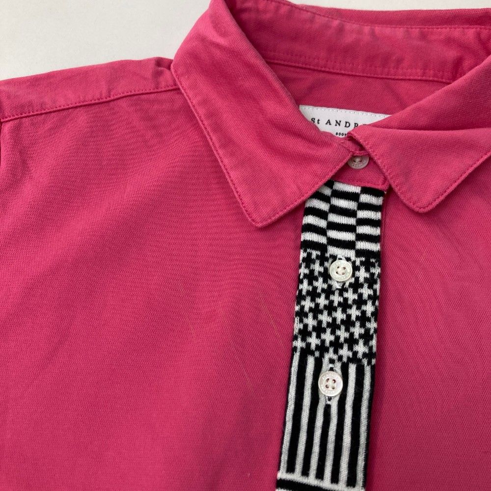 サイズ：M ST ANDREWS セントアンドリュース 半袖ポロシャツ ピンク系