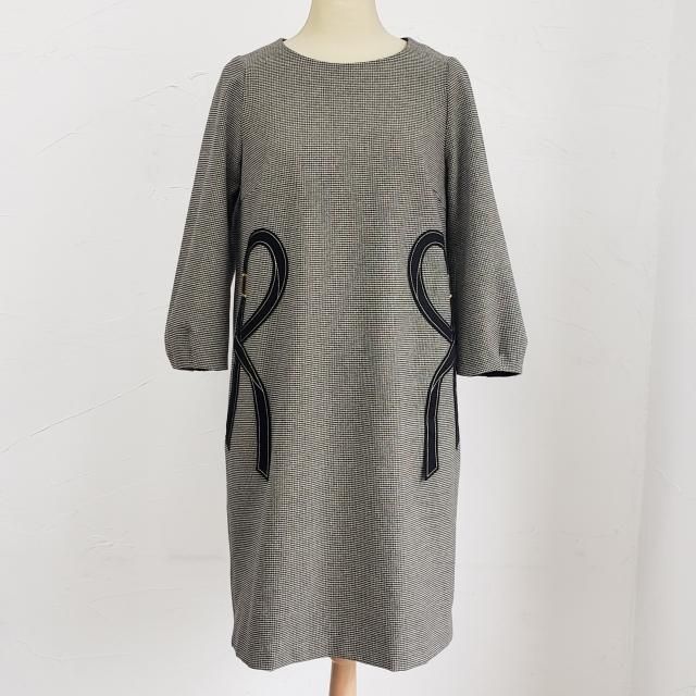 ロベルタディカメリーノ ☆ ロゴ 千鳥格子柄 ワンピース 半端袖