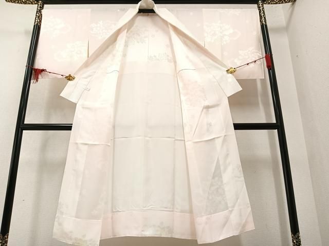 平和屋着物○長襦袢 無双仕立て 草花地紋 暈し染め 正絹 逸品 未