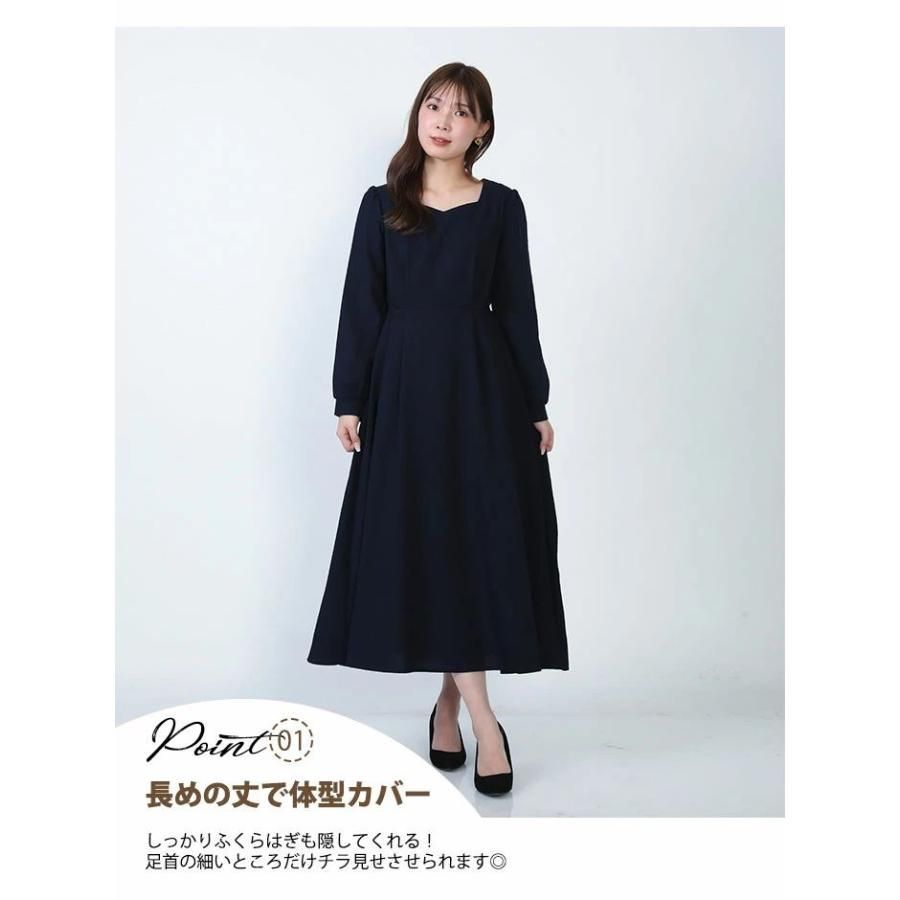 ワンピース 長袖 ロングワンピース レディース 綿 即納 春 秋