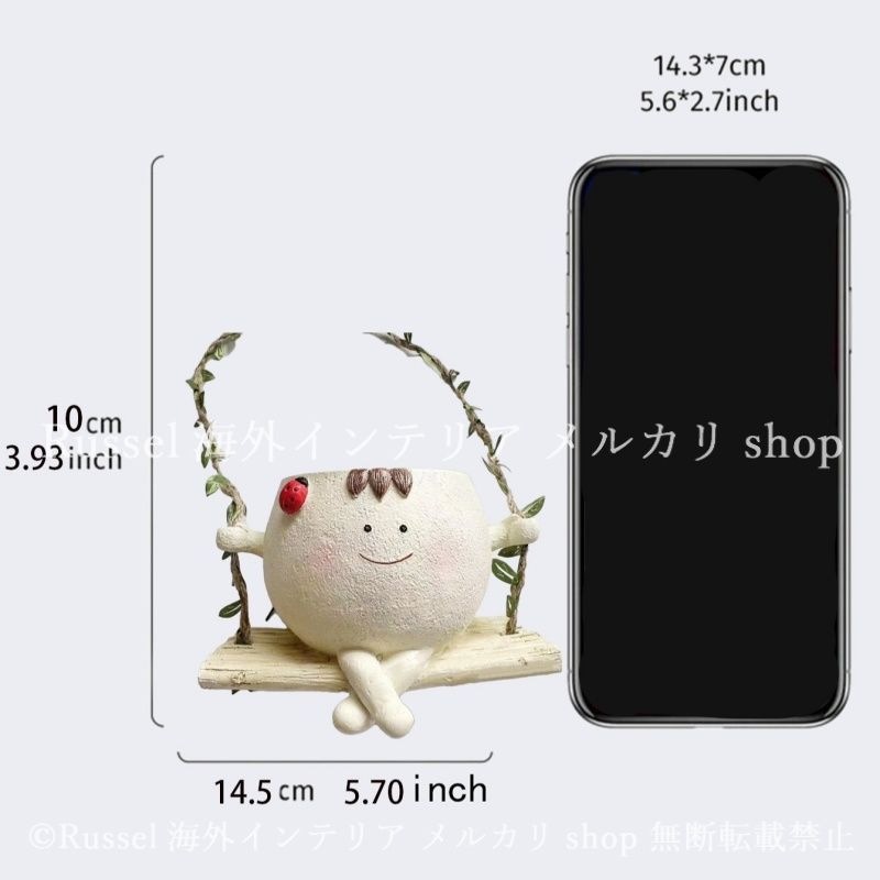 園芸用品 プランター かわいい 顔つき てんとう虫 蝶 ユニーク 庭