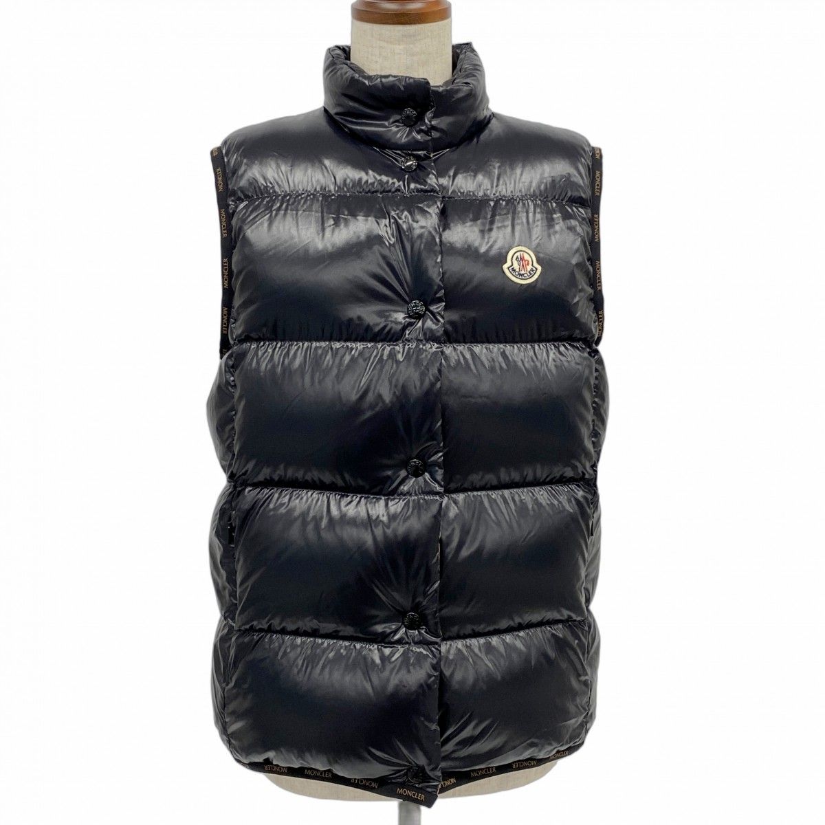 5apm0034 モンクレール ダウンベスト 2 ブラック ナイロン ダウン フェザー J20931A00008 5963V レディース
