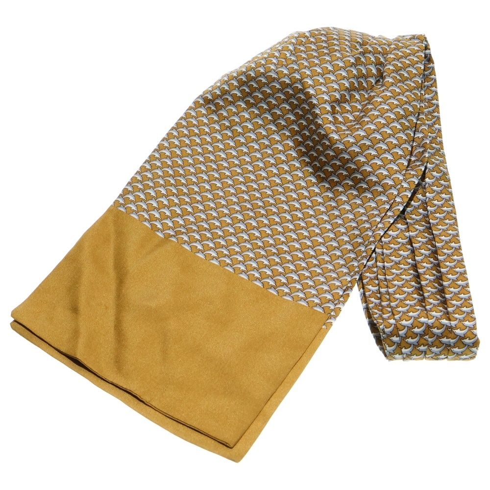 HERMES (エルメス) マキシツイリー イルカ 総柄 タック スカーフ