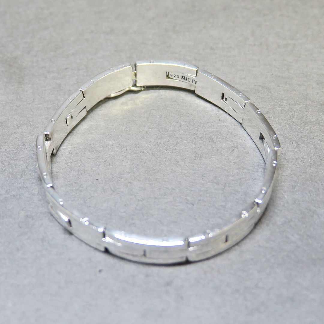 MISTY シルバー SV925×K14 リンクデザイン ブレスレット 22.2g -buys
