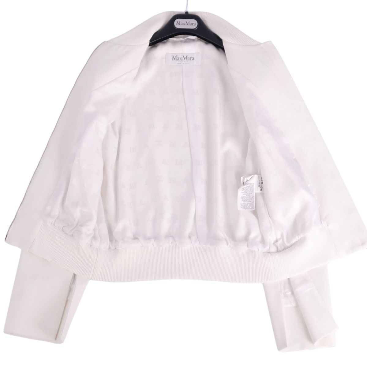 美品 MaxMara マックスマーラ 白タグ ノーカラージャケット リネン100 極美品 マックスマーラ Max Mara ジャケット 2020 白タグ ノーカラ
