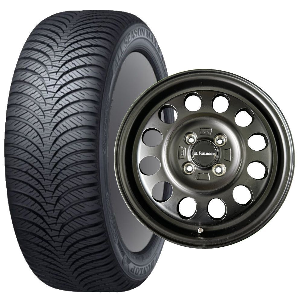 オールシーズンタイヤ)ダンロップAS1 155/65R14 (ホイール