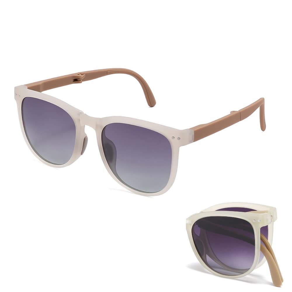 UV400 紫外線カット 折りたたみ UVカット 偏光レンズ ユニセックス メンズ サングラス レディース コンパクト JOYI もつ
