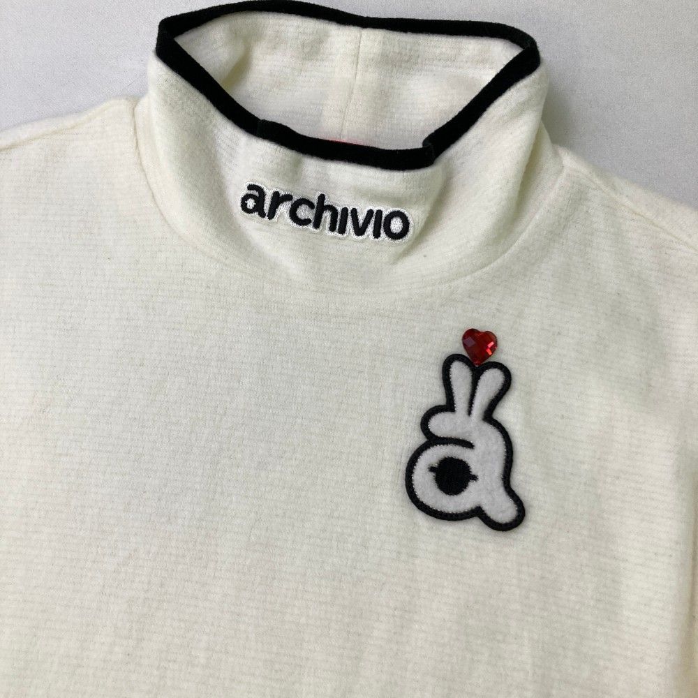 サイズ：36 ARCHIVIO アルチビオ ハイネック ニットベスト ネイビー系