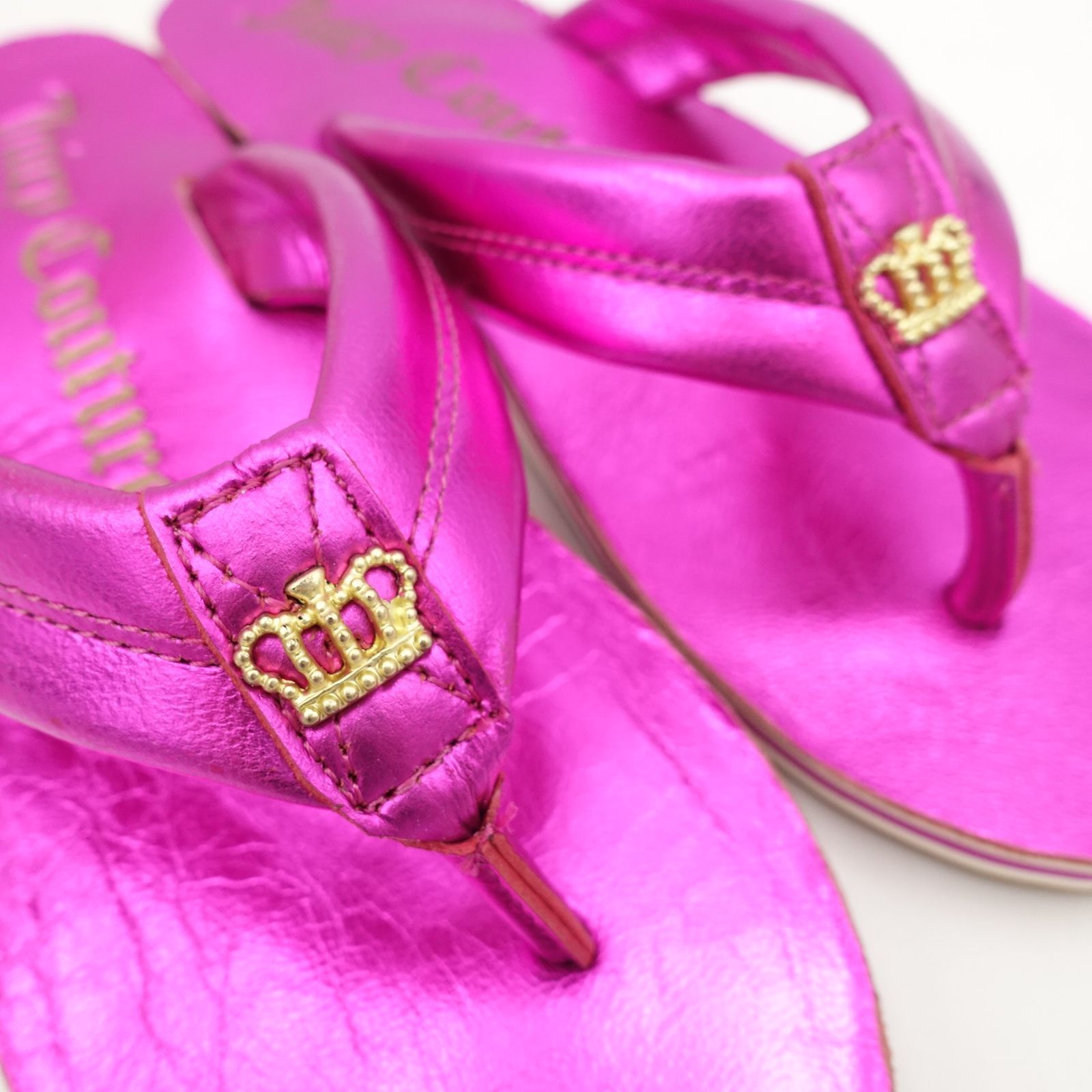 JUICY COUTURE ビーチサンダル メタリック フューシャピンク 約