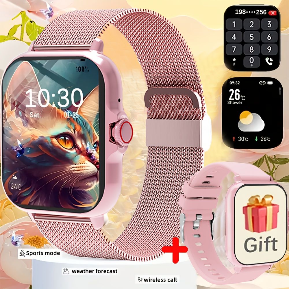 GREENPORT 25 新しいスポーツスマートウォッチ 4.67cmフルタッチスクリーン 通話&メッセージ 歩数計 天気予報 USB充電 充電式リチウムポリマーバッテリー デジタルディスプレイ プラスチックケース ステンレススチール&シリカゲルストラップ 人気・おすすめ｜多用途・生活用品におすすめ 口コミ人気 即納 日本国内発送・信頼対応