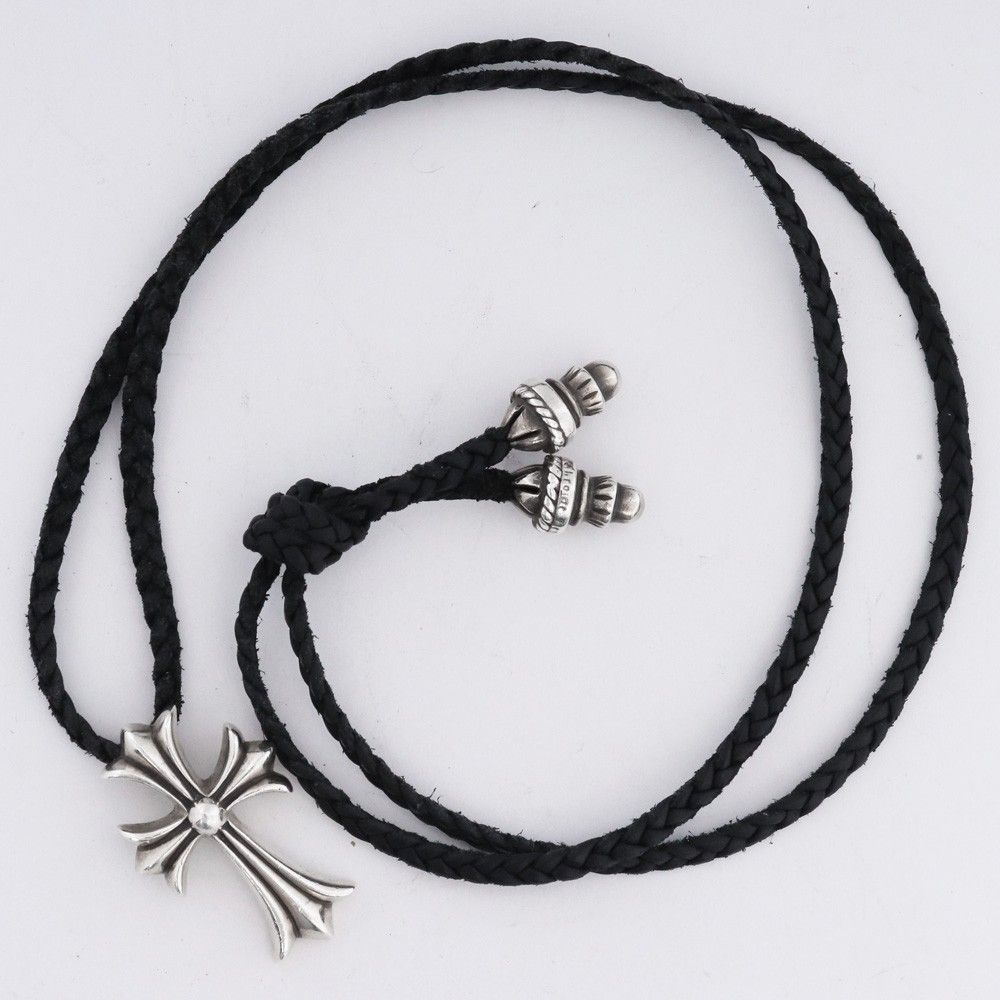 CHROME HEARTS CHクロスペンダント スモール レザーブレード W