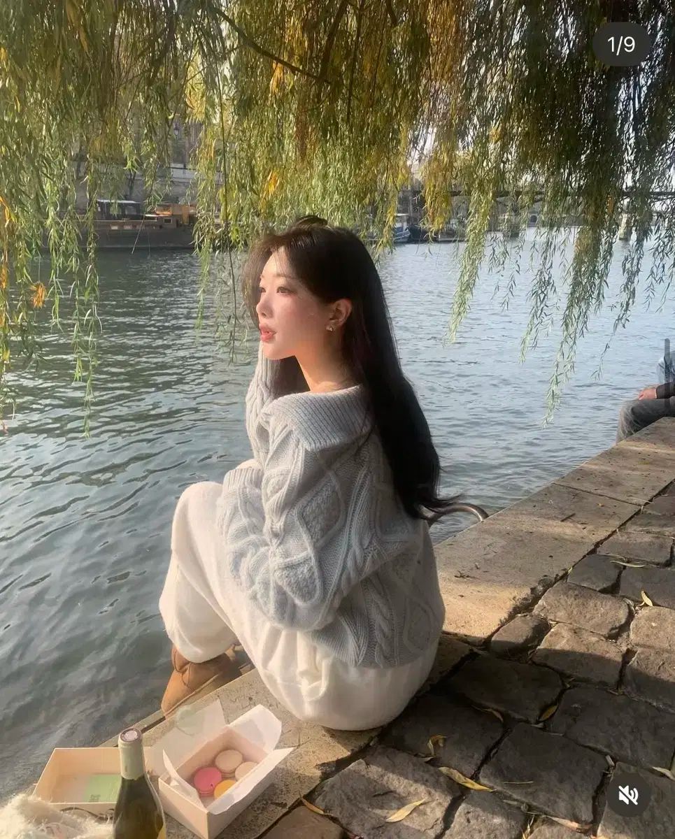 オンデミン フィッシャーニット ライトブルー