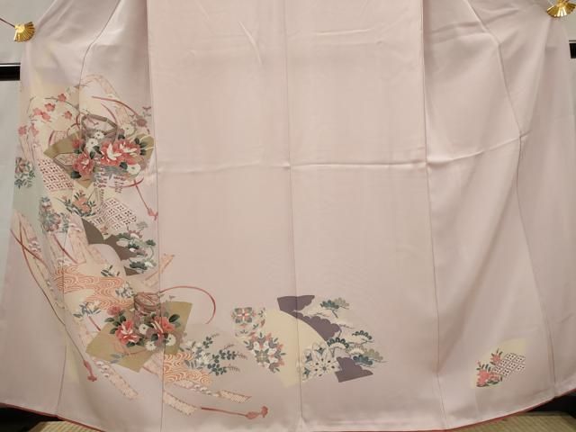 平和屋着物□訪問着 吉祥地紙花文 金彩 正絹 逸品 AAAU4657st 平和