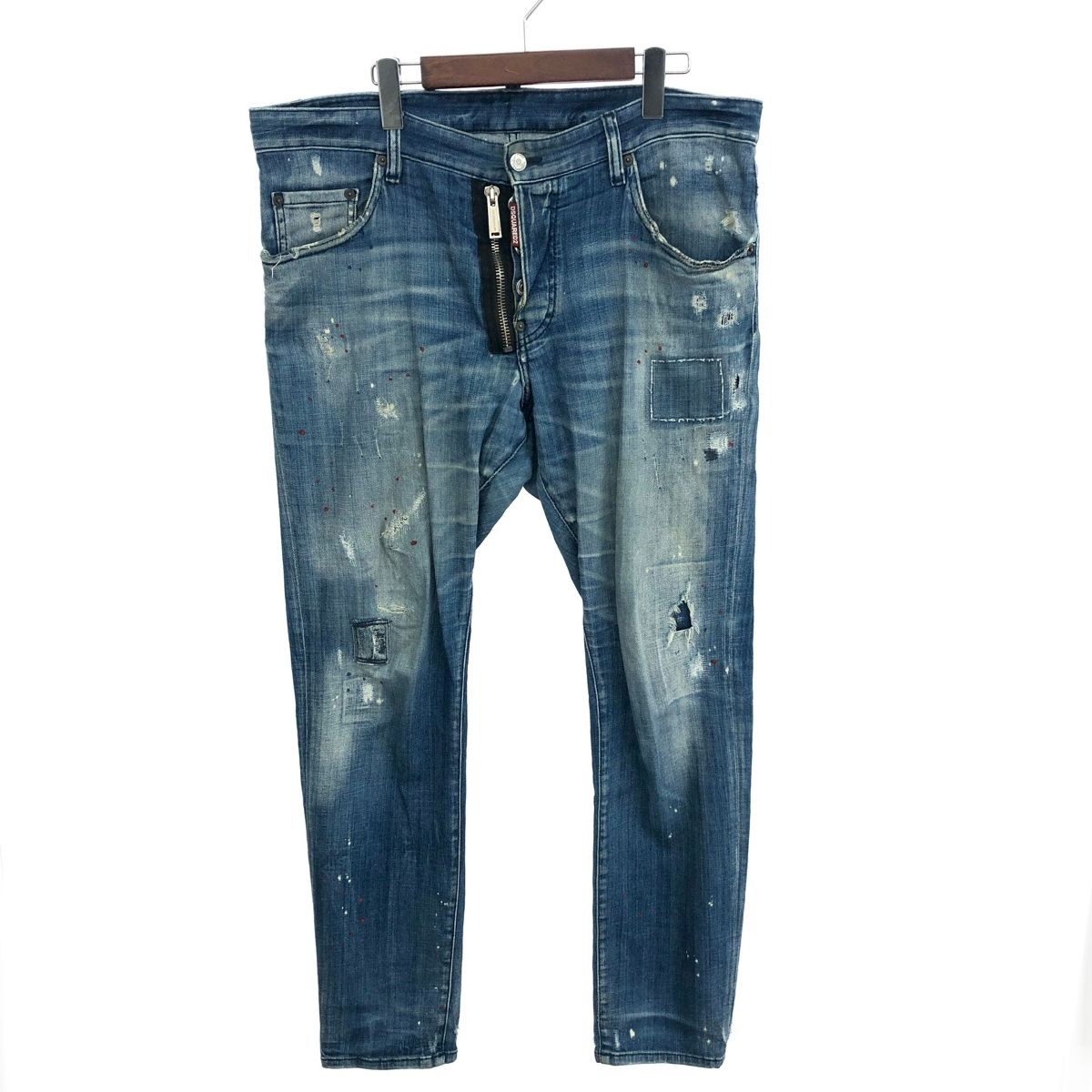 Dsquared2 ディースクエアード ダメージ加工 スケーターデニム パンツ サイズ 54 ブルー メンズ 241014003112