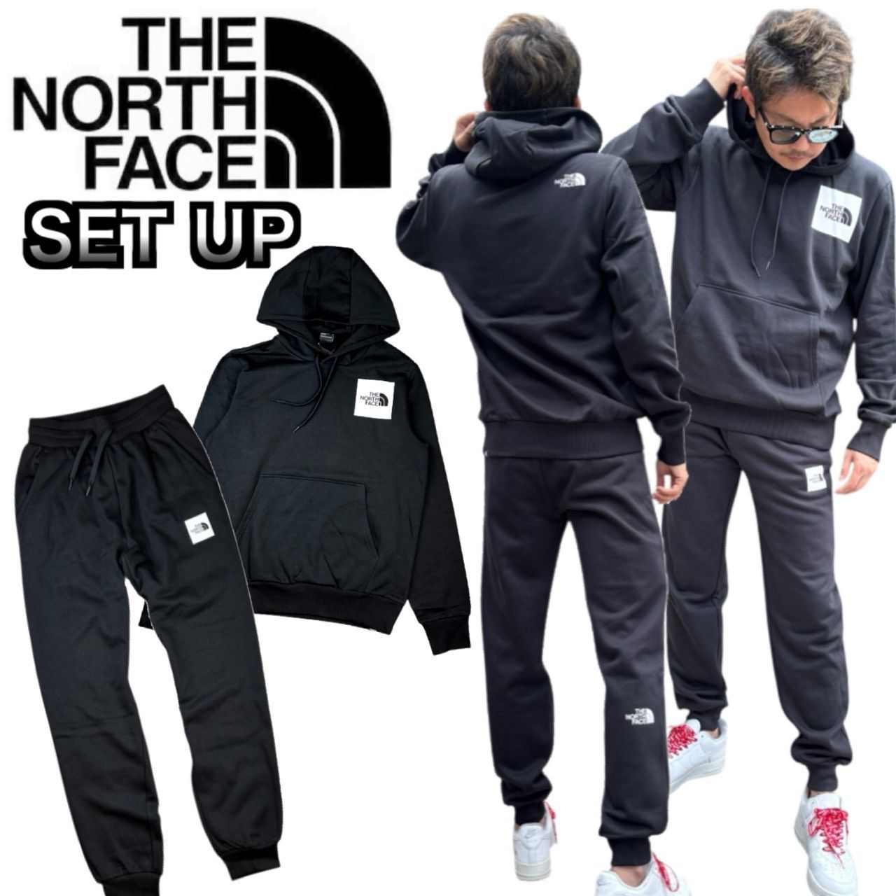 ザ ノースフェイス The North Face セットアップ NF0A89EU NF0A8C1K パーカー ボトムス ジョガーパンツ メンズ 上下 2点セット 裏起毛 ファイン THE NORTH FACE