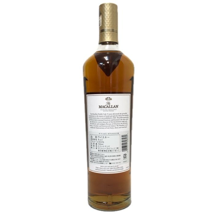 The Macallan ザ マッカラン 未開栓 700ml 43度 スコッチ ダブルカスク15年 ウイスキー【中古】【新品同様】 The Macallan ザ マッカラン 未開栓 700ml 43度 スコッチ ダブル