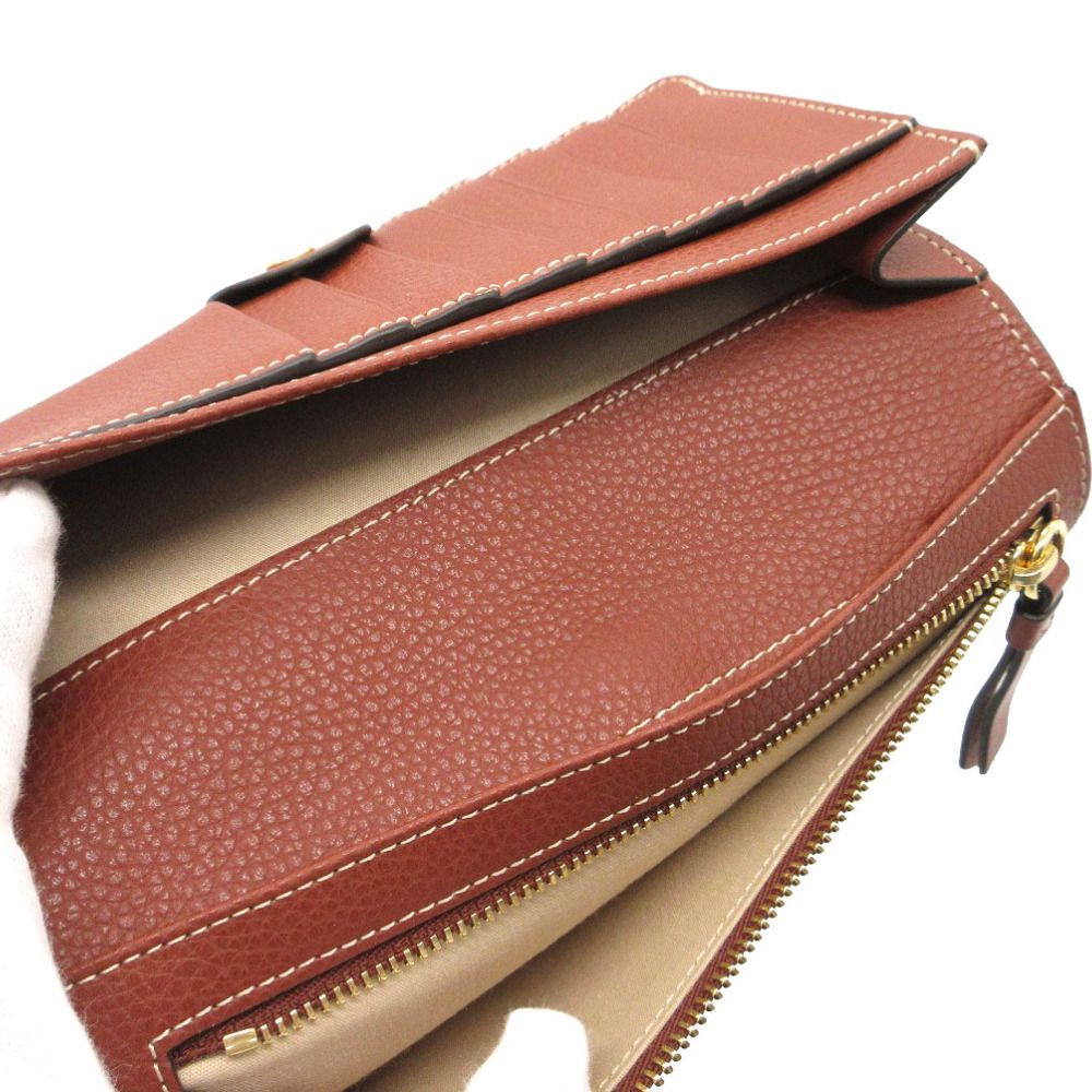 未使用 クロエ ダリル 長財布 レザー/カーフレザー セピア