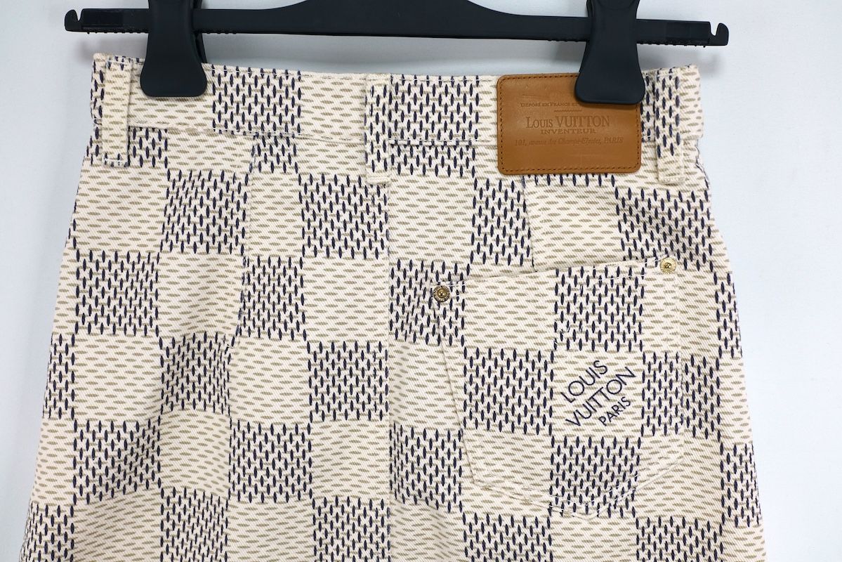 LOUISVUITTON ルイヴィトン ダミエアズール デニム Aライン スカート