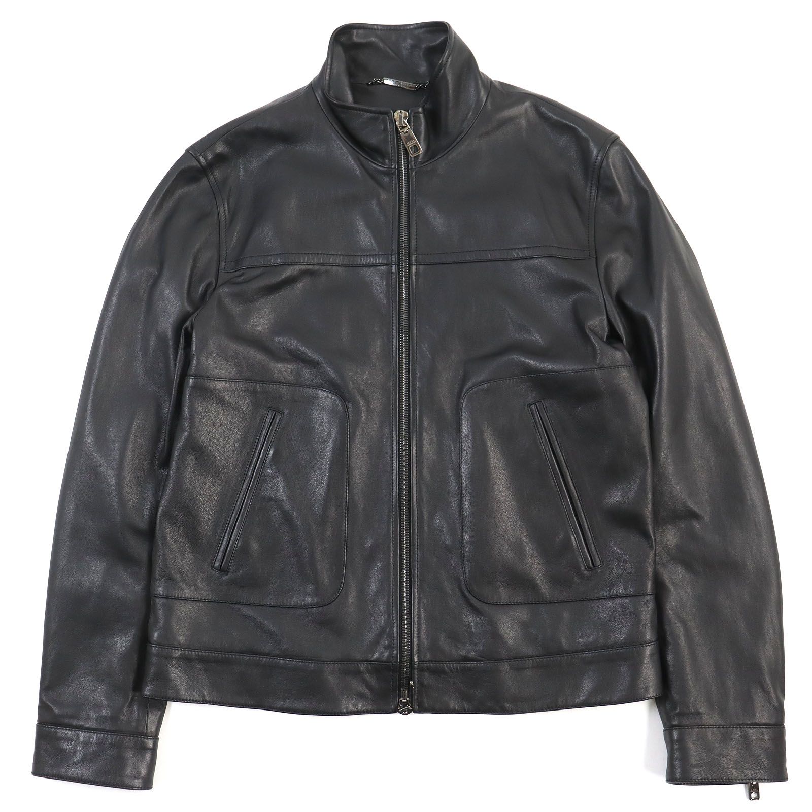 美品 DOLCE&GABBANA メンズレザージャケット ブラックのメンズ レザー