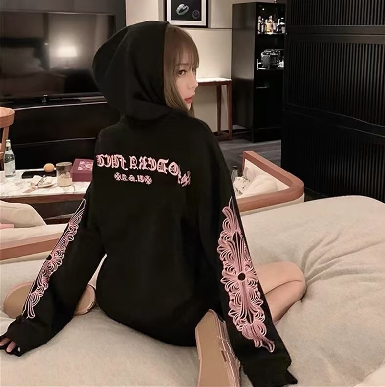 Chrome Hearts 春の新しい梵字のカップルのフード付きスウェットシャツ
