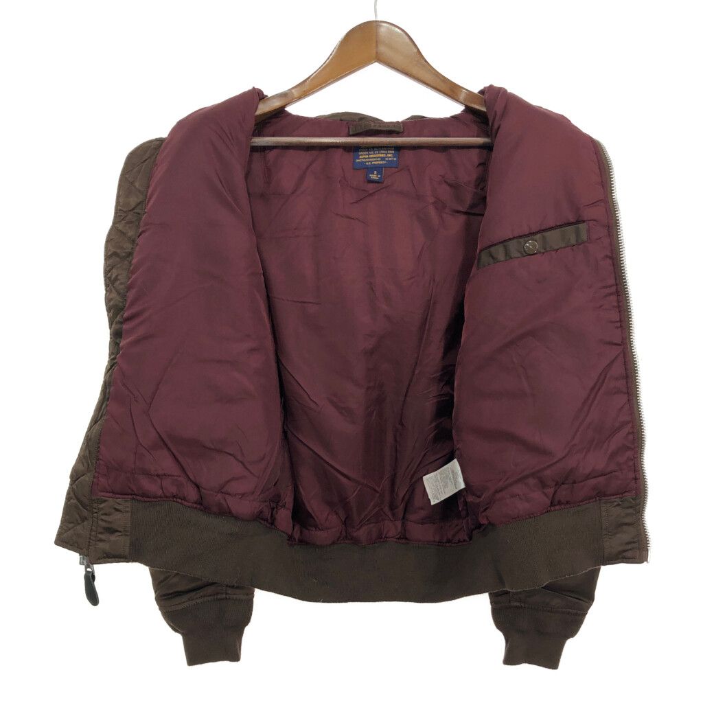 バーガンディ MA-1 フライトジャケット リバーシブル