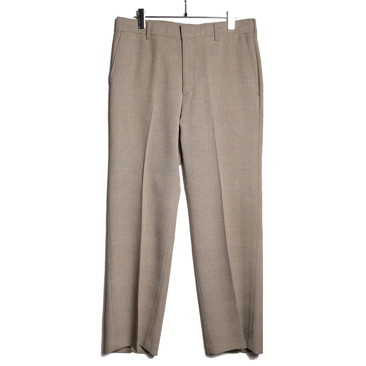 70's 80's リーバイス Levi's アクションスラックス (33x30位) タン系チェック ストレート talon タロン 80年代 旧タグ オールド　アメリカ古着 USED  ビンテージ ヴィンテージ